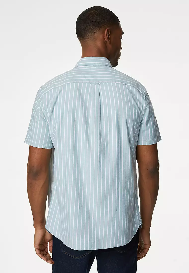 Pure Cotton Striped Oxford Shirt