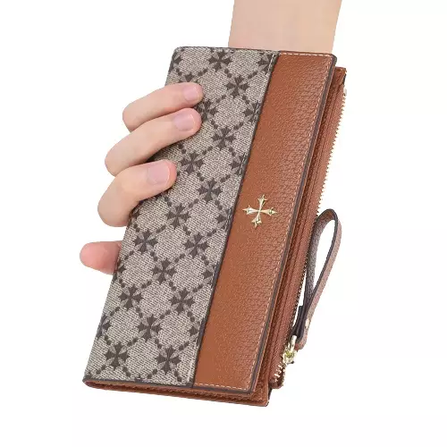Dompet Wanita Panjang Model Trendy Bahan Kulit PU Leather