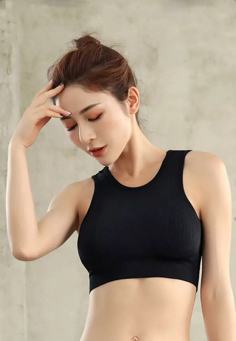 Shockproof Wireless Sports Bra A081019BK