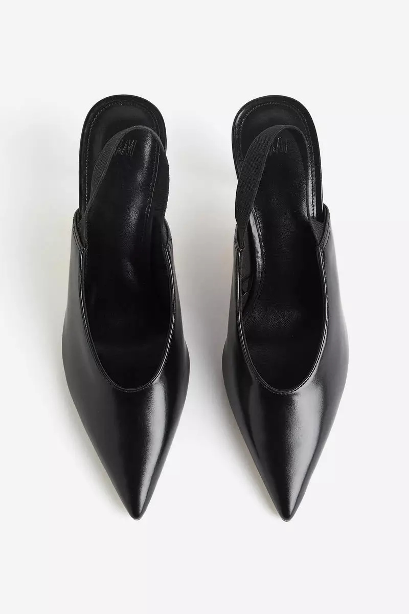Pointed slingback court shoes