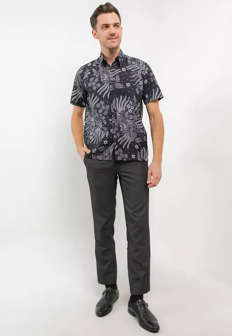 Manggar Kemeja Batik Exclusive Premium Pria Casual Modern Lengan Pendek
