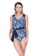 Sunseeker black Leaves Around One-piece Belted Swimsuit DFE15US9A3D4E9GS_1
