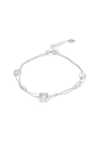 Millenne silver MILLENNE Made For The Night Embellished Geometric Charms Cubic Zirconia Rhodium Bracelet with 925 Sterling Silver 41896AC02F25D8GS_1