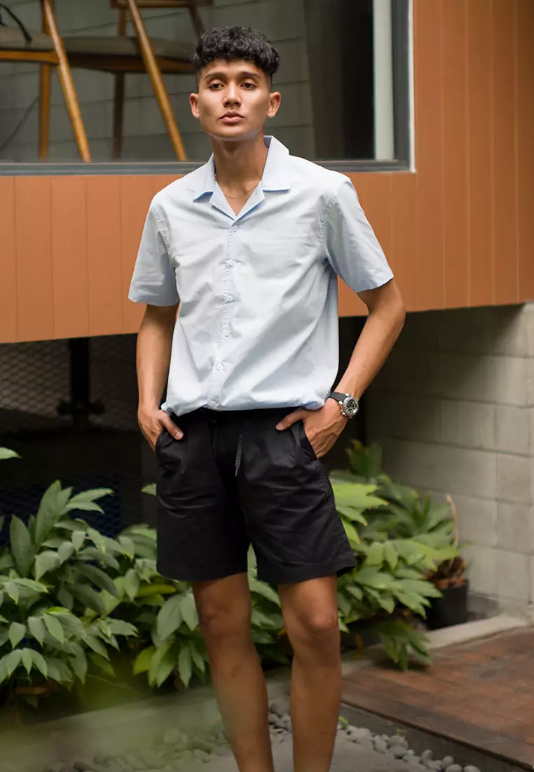 Celana Pendek Cotton Board Shorts OXCON Relax Pants Black