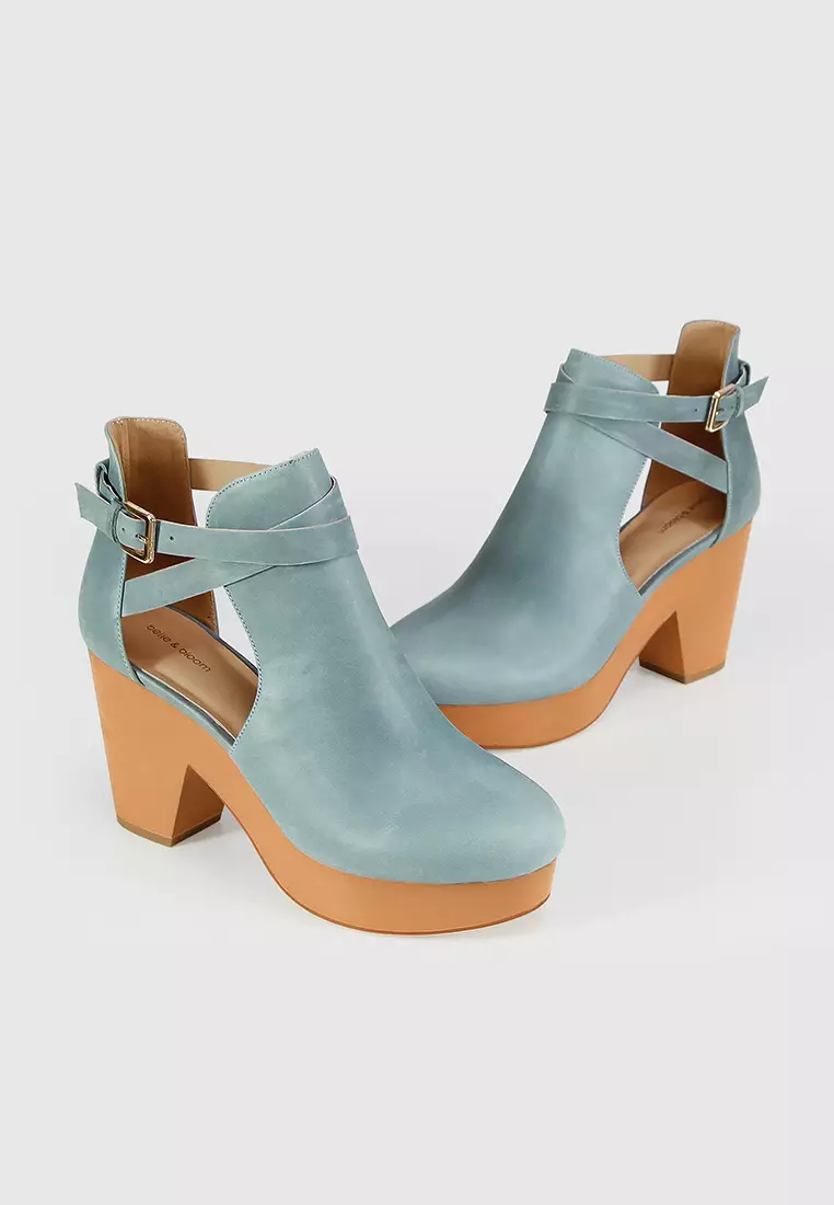 Buy Belle & Bloom Fearless Clog Ankle Boot Stonewash Blue Online