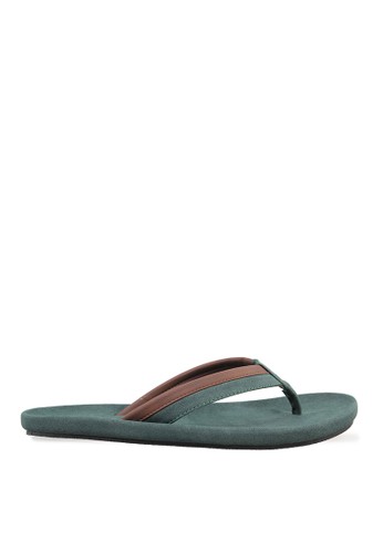 Green Faux Leather Sandals 002