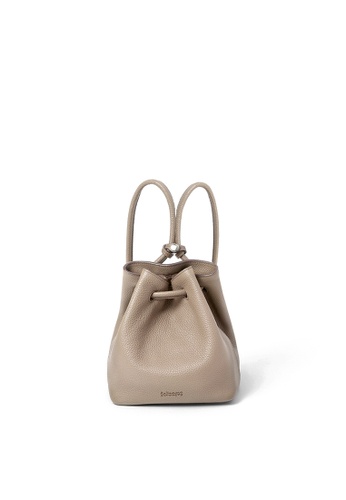 Rabeanco grey and brown and beige RABEANCO AXEL Convertible Small Backpack - Milkshake Latte CB2DBAC6909179GS_1