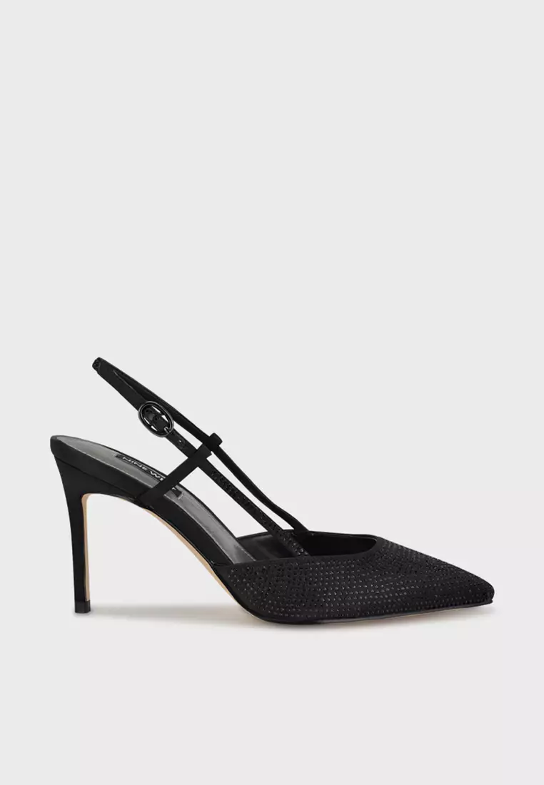 Discount on Nine West  shoes - SKU: Rumer2 Embellished Slingback Pumps Black