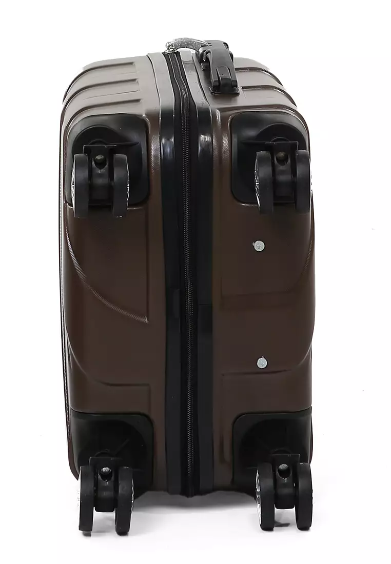 Carlton Koper Hardcase Unisex Size 20Inch Suitcase Combination Lock Large Compartment Material ABS+PVC Coated ORIGINAL - Brown