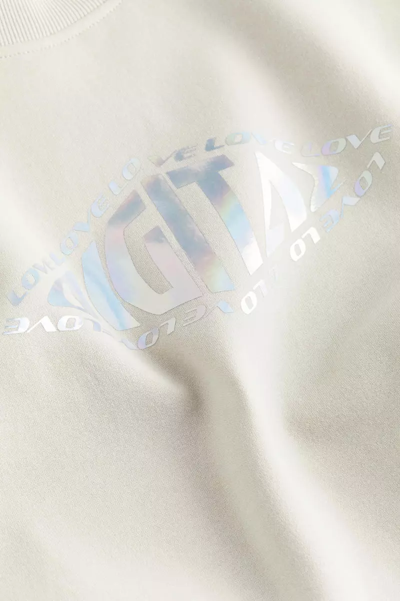 Oversized motif-detail sweatshirt