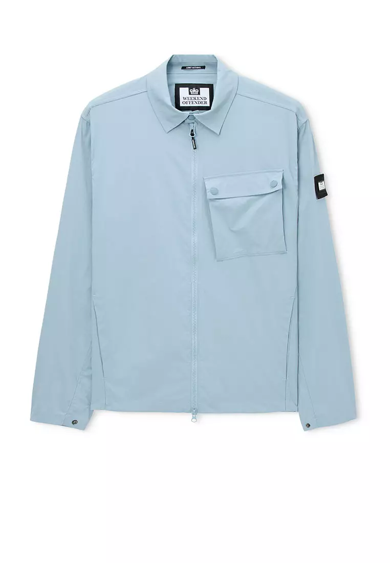 MENS BLUE TOURMALINE SOUTHBANK TECHNICAL OVERSHIRT