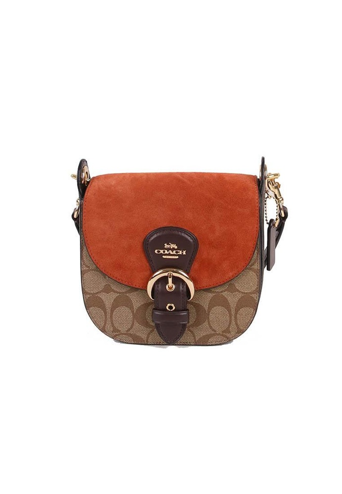 Buy Coach Coach Kleo Shoulder Bag 17 Signature Canvas In Khaki Multi