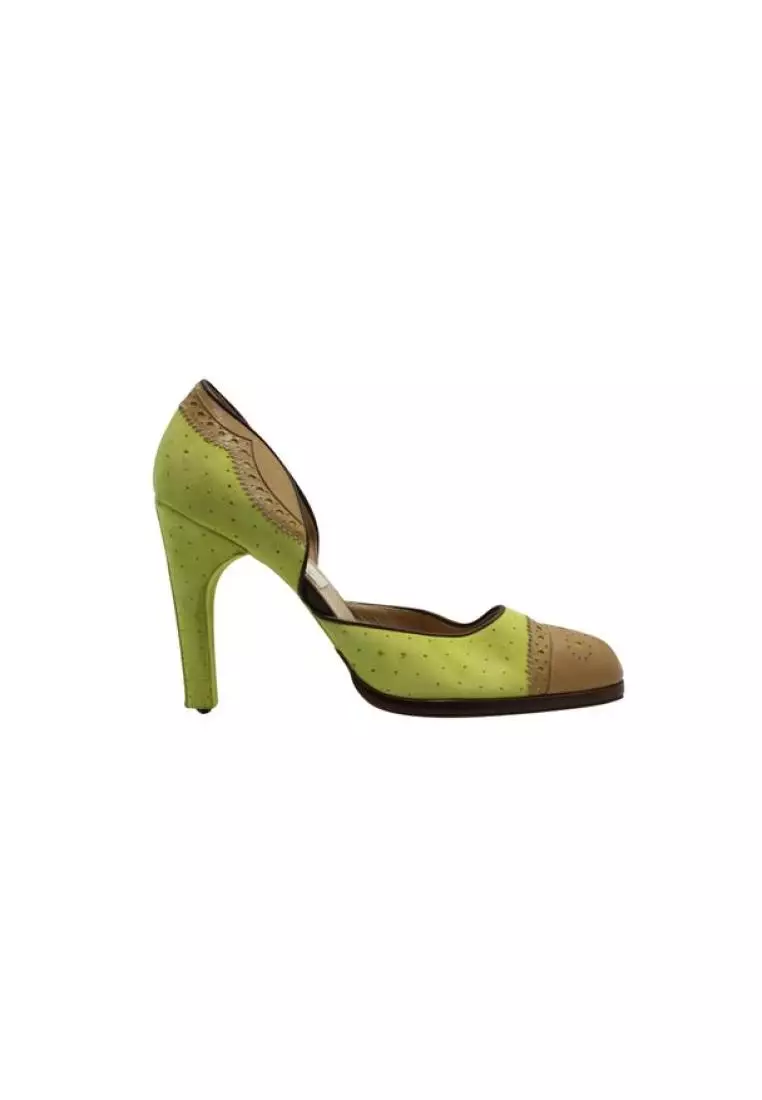 Lime green high heel shoes sale