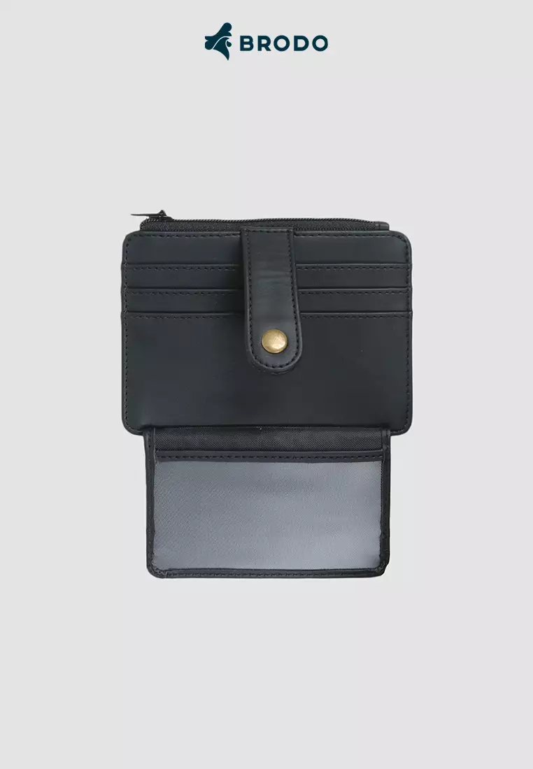 BRODO - Porto Synthetic Leather Card Wallet Black