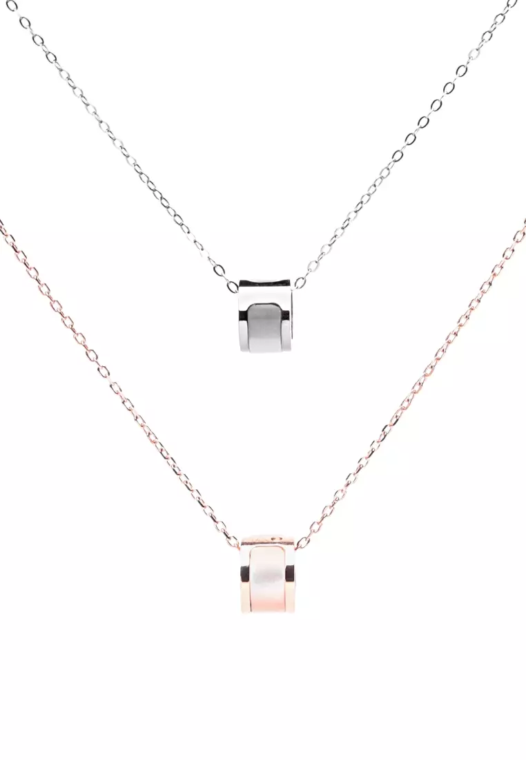 White gold outlet engraved necklace