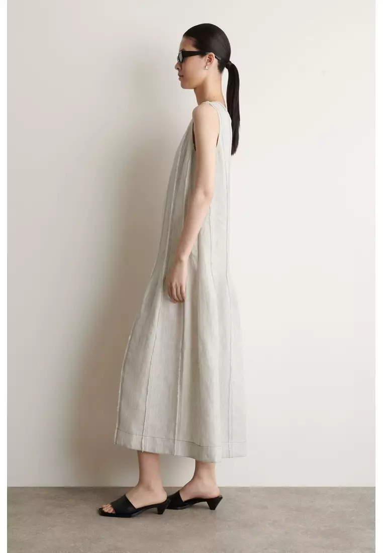 COS SCULPTED PLEATED LINEN DRESS 2026 | Buy COS Online | ZALORA Hong Kong