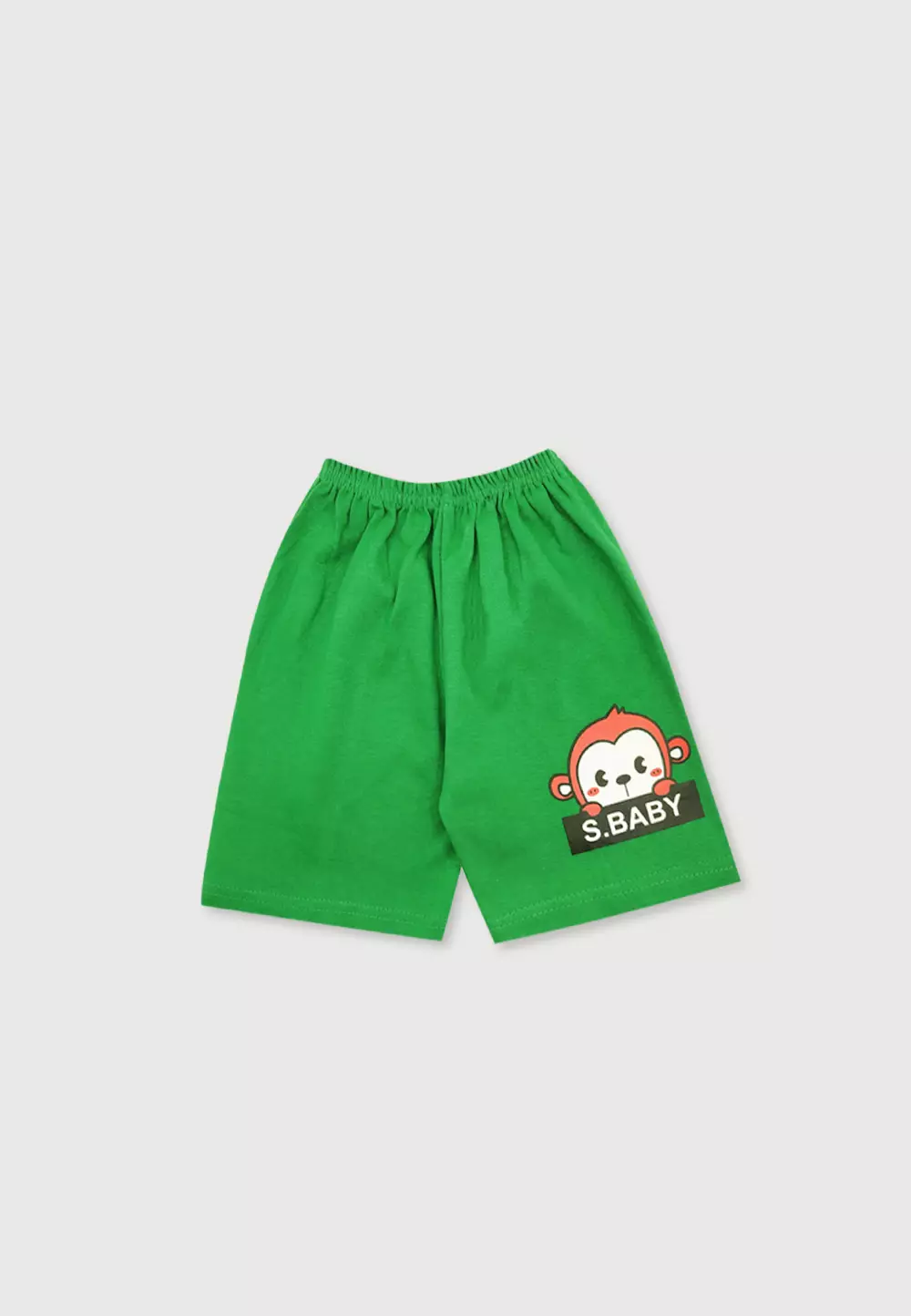 Wakakids Setelan Bayi Laki Laki Usia 12 Bulan Hingga 18 Bulan Set Baju Singlet Anak Celana Kaos Motif Baby Monkey 3407 Hijau