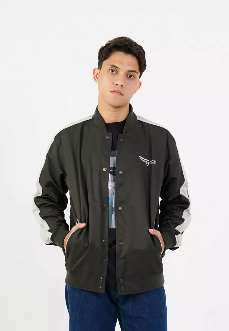 Greenlight Voyager Men's Bomber Jacket Regular Fit Taslan Kanji OL-C020225