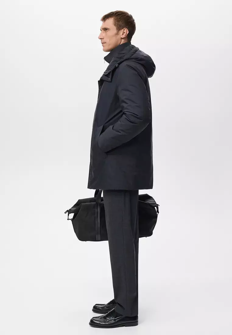 Detachable Water-Repellent Padded Parka Jacket