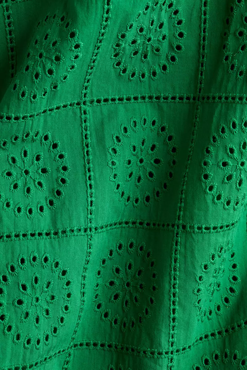 Tie-strap broderie anglaise dress