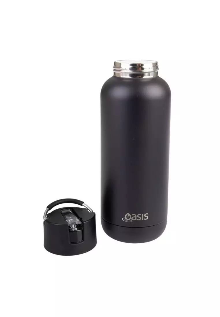 Oasis Stainless Steel Insulated Ceramic Moda Bottle 1L - Black
