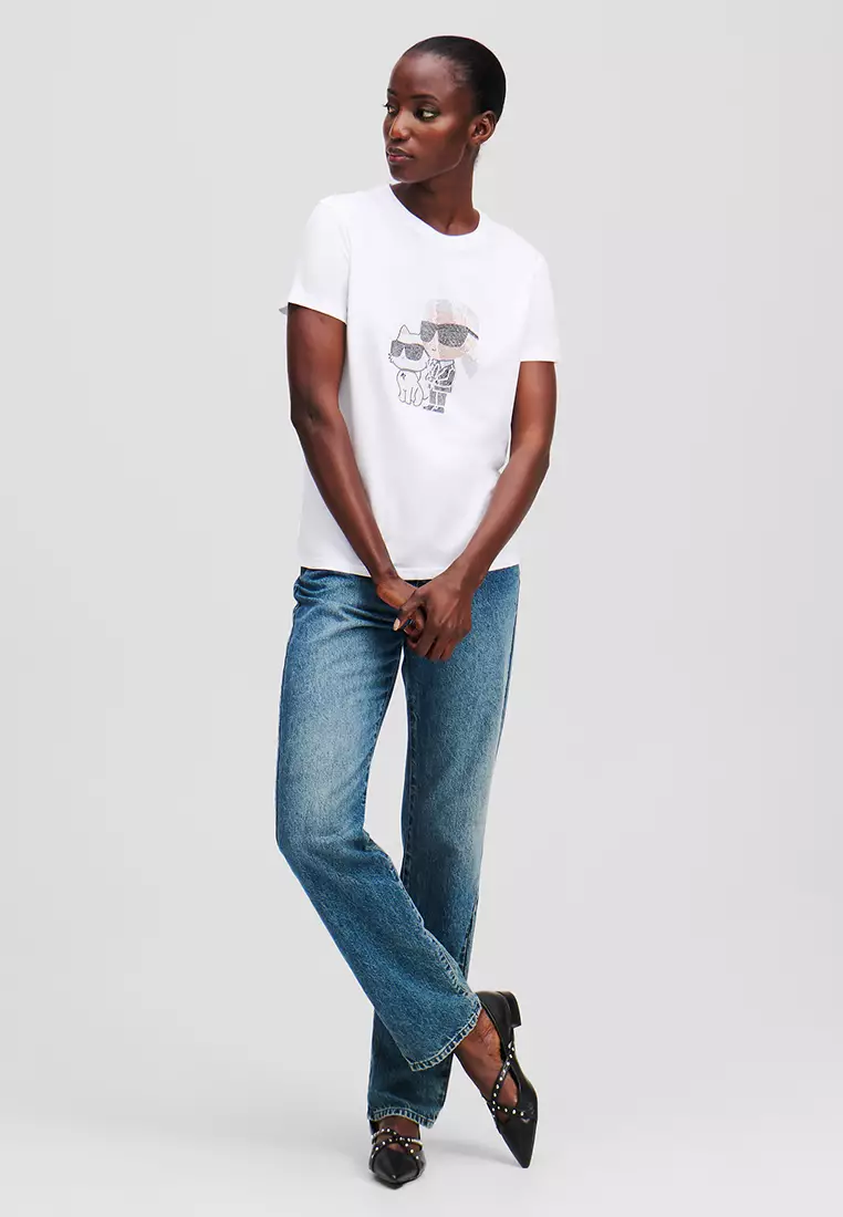 Ikon Karl & Choupette Rhinestone T-Shirt