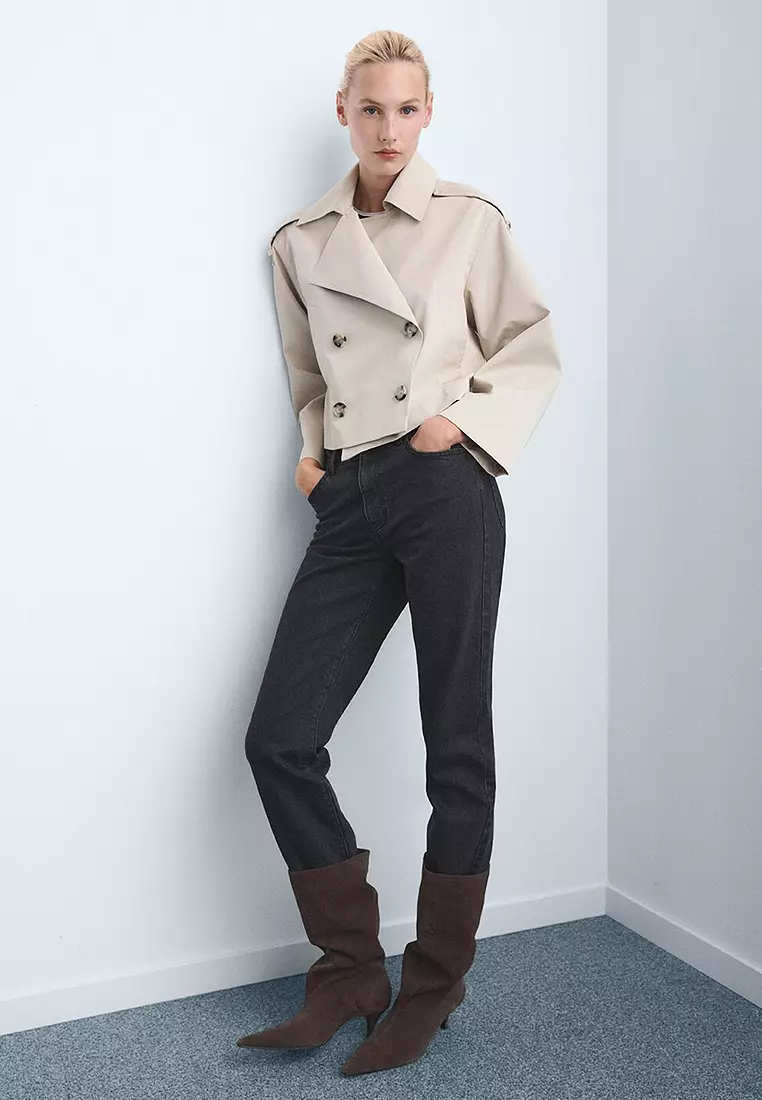 Mid-Rise Straight Jeans