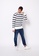 Sisley white Crew-neck Knitted Sweater 07778AAAD4666FGS_4
