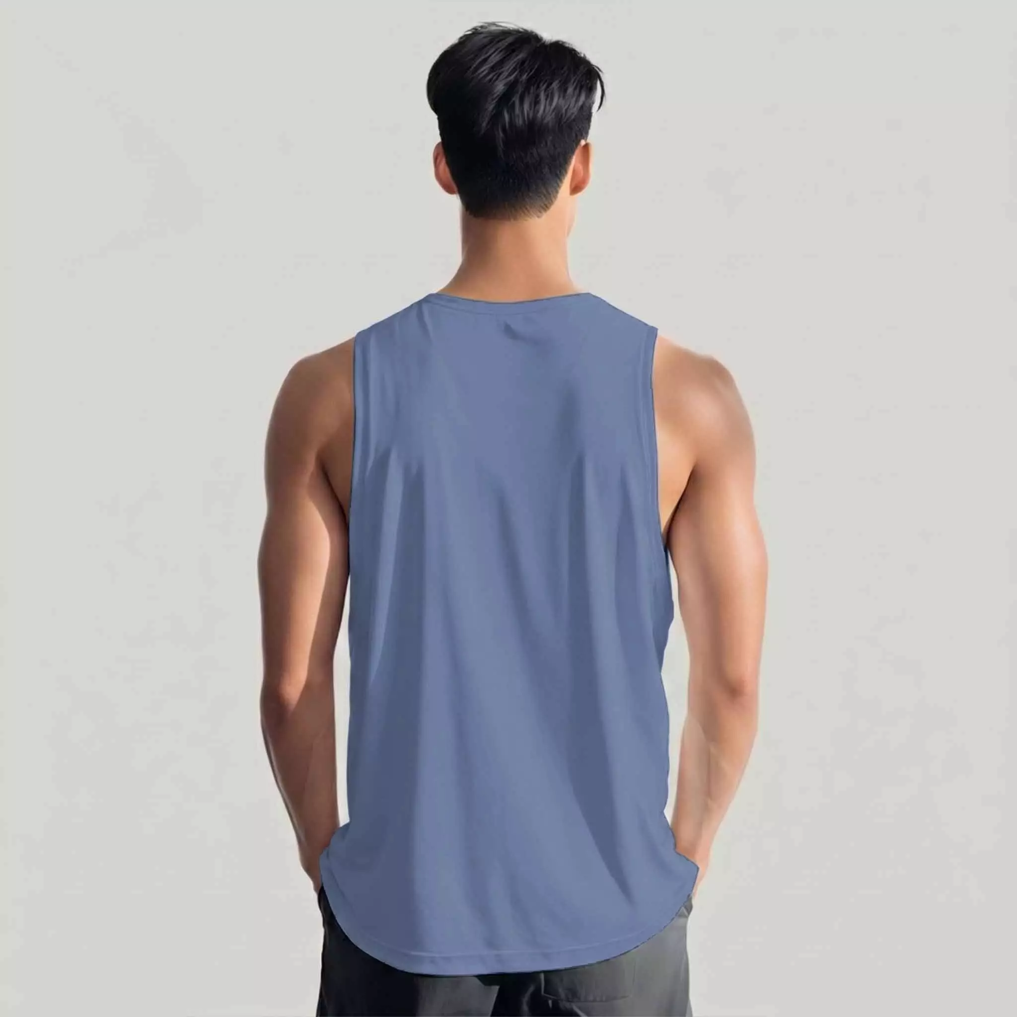 THIRDDAY Kaos Lekbong Singlet Pria "born to be wild" country blue MUA21
