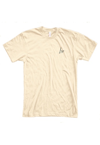 MRL Prints beige Zodiac Sign Leo Pocket T-Shirt FDEFEAABA257D7GS_1
