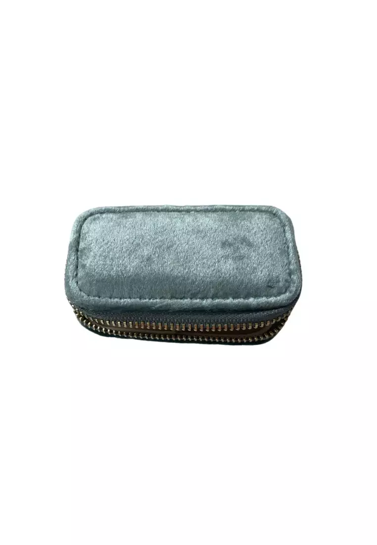 TWEED JEWELLERY BOX MINI TEAL