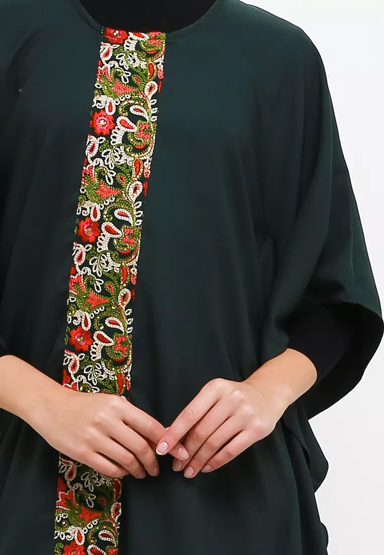Chanira Festive Putri Kaftan-Dark Green