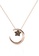 Her Jewellery gold Lune Etoilee Pendant (Rose Gold) - Made with premium grade crystals from Austria 42442AC656FA80GS_3