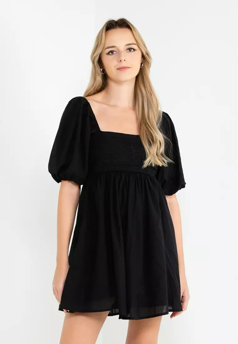Buy Abercrombie u0026 Fitch Puff Sleeve Mini Dress 2023 Online | ZALORA  Singapore