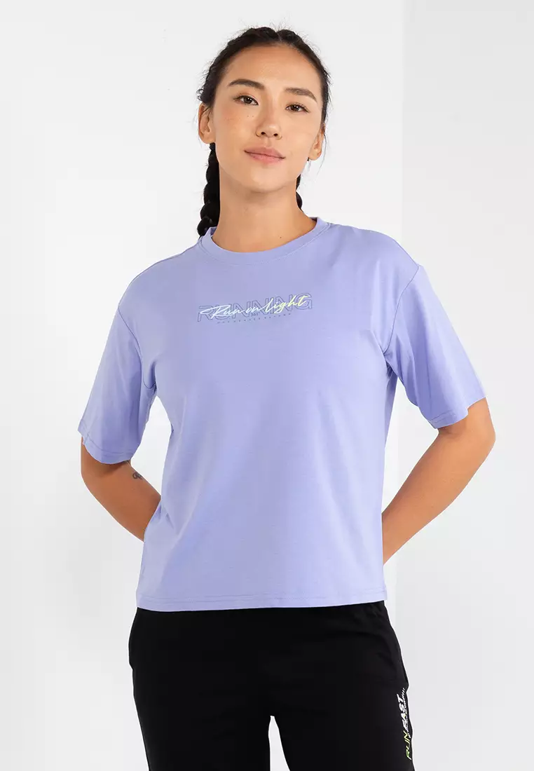 Purple running hotsell top