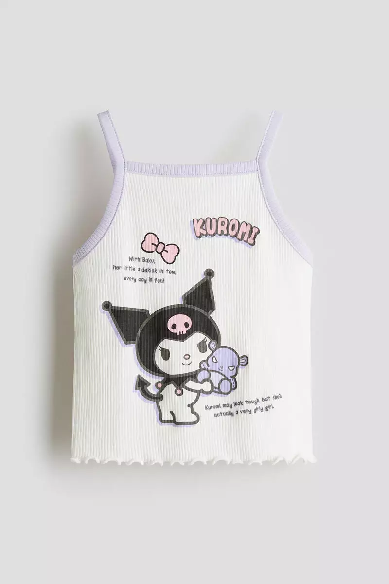 Print-motif strappy top