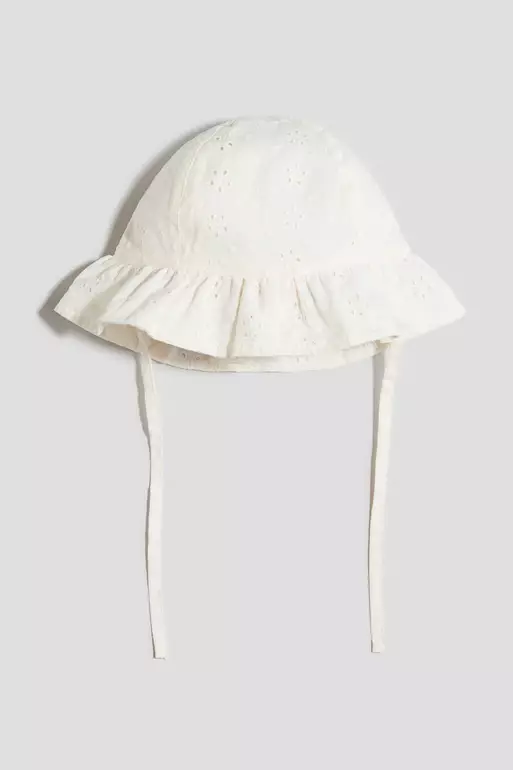Broderie anglaise cotton sun hat