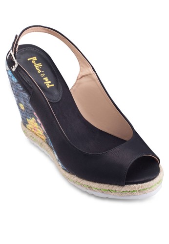 魚口zalora時尚購物網的koumi koumi露趾厚底楔型跟涼鞋, 女鞋, 鞋