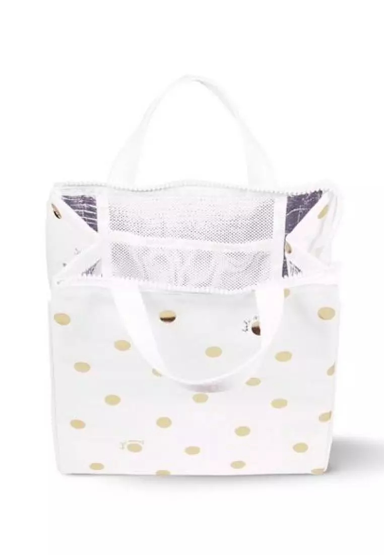 Kate Spade New York Gold Dot with Script Canvas Book Tote Bag