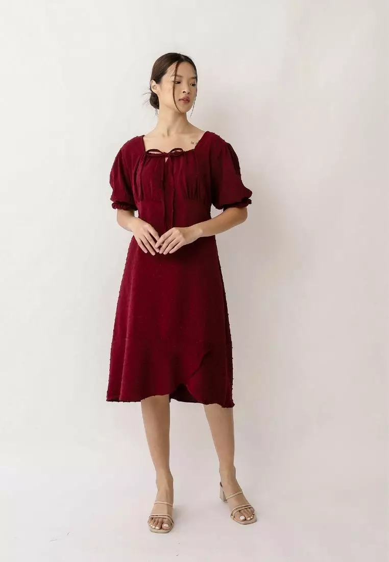 Clarissa Dress Maroon