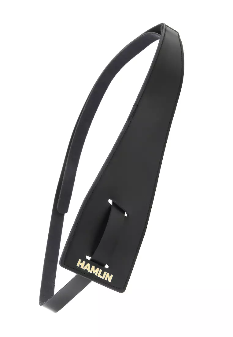 Imani Ikat Pinggang Wanita Lilit Simple Wide Casual Belt Material Leather ORIGINAL - Black