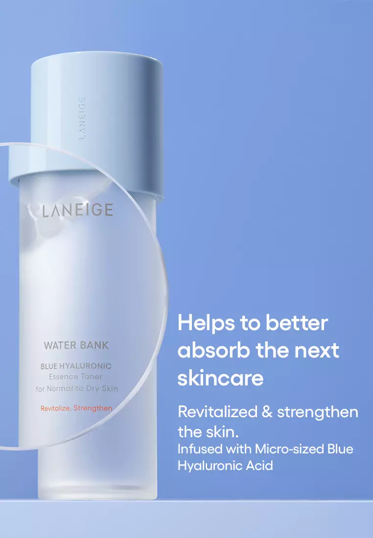 [NEW PACKAGING] Laneige Water Bank Blue Hyaluronic Essence Toner (160ml) – For Normal to Dry Skin