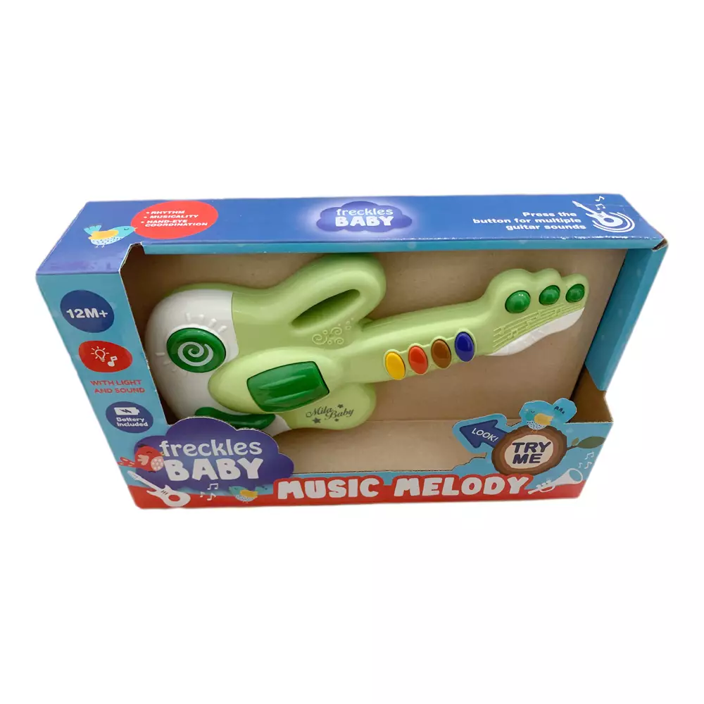 Freckles Baby Music Melody Guitar With Light and Music (Termasuk Baterai) - Mainan Aktivitas Edukasi Bayi