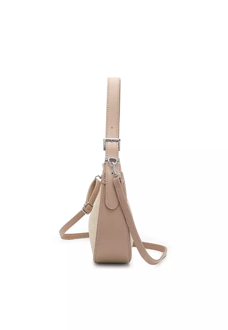Women's Top Handle Bag / Sling Bag / Crossbody Bag / Shoulder Bag (Tas Tangan Wanita / Tas Selempang Wanita / Tas Bahu Wanita) - Cokelat