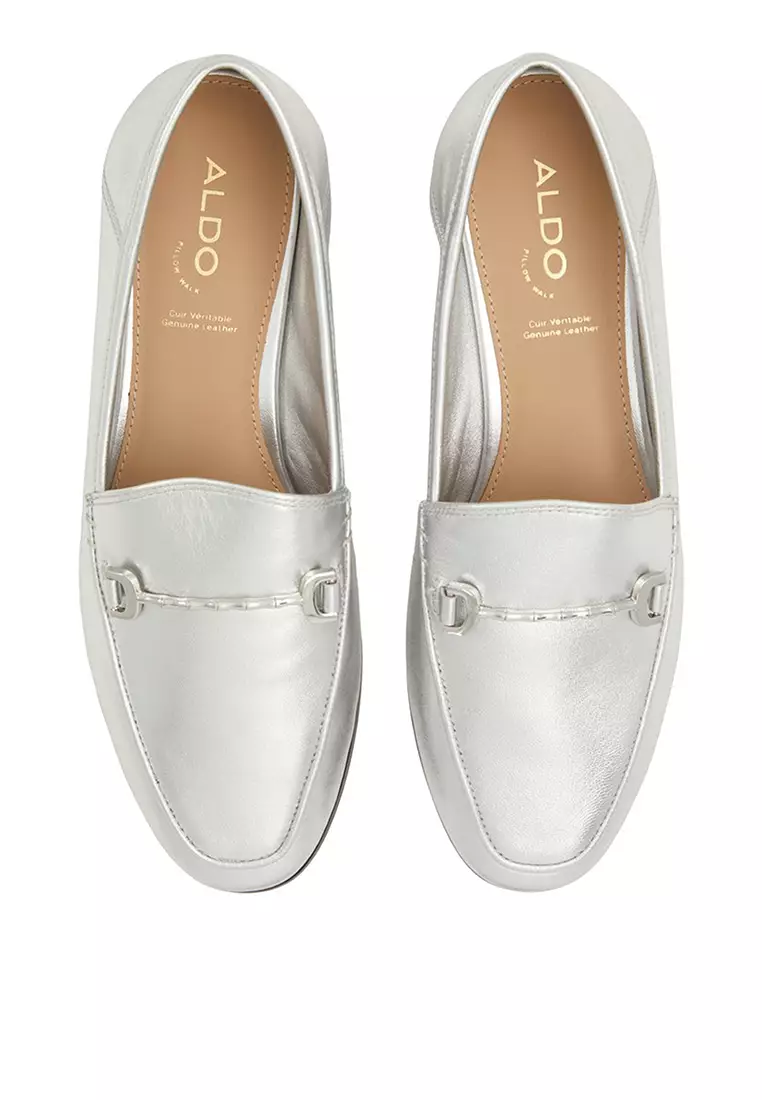 Aldo silver loafers outlet