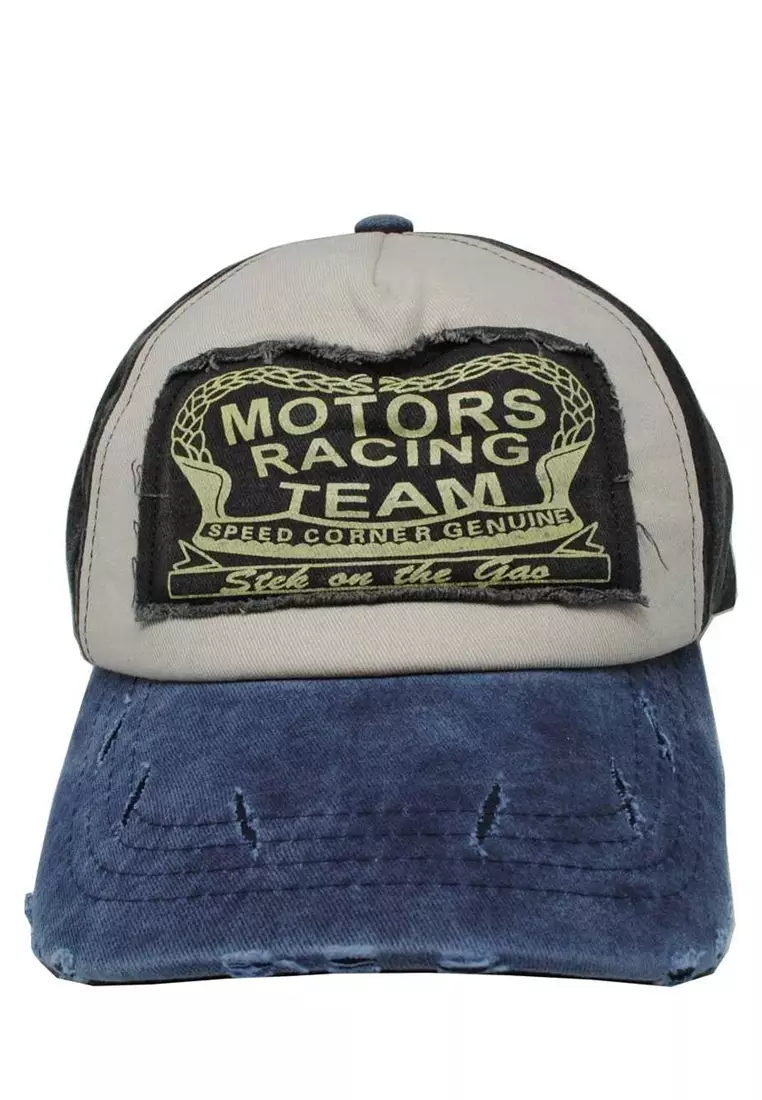 FLB Topi Baseball Snapback Motors Racing Team Resizable Strap Material Cotton YF45 ORIGINAL
