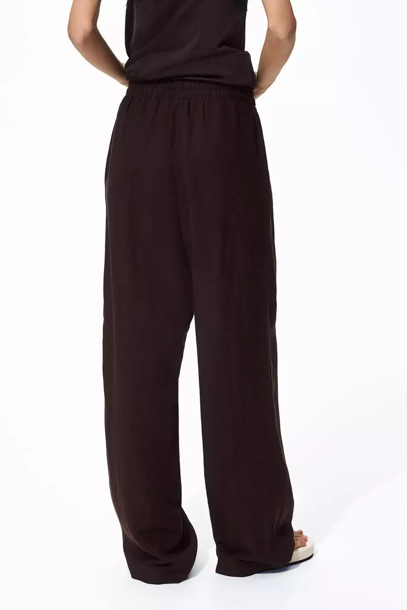 Linen-blend trousers