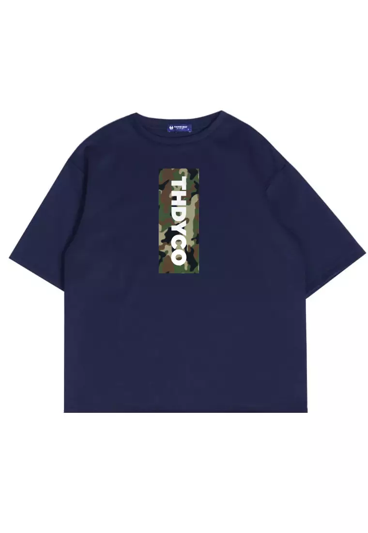 MTO39 kaos oversize army camo scuba bahan tebal kaos distro pria thdyco navy