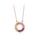 Glamorousky silver 925 Sterling Silver Plated Rose Gold Fashion Bright Colorful Geometric Round Pendant with Cubic Zirconia and Necklace 946B0AC12EF13BGS_1