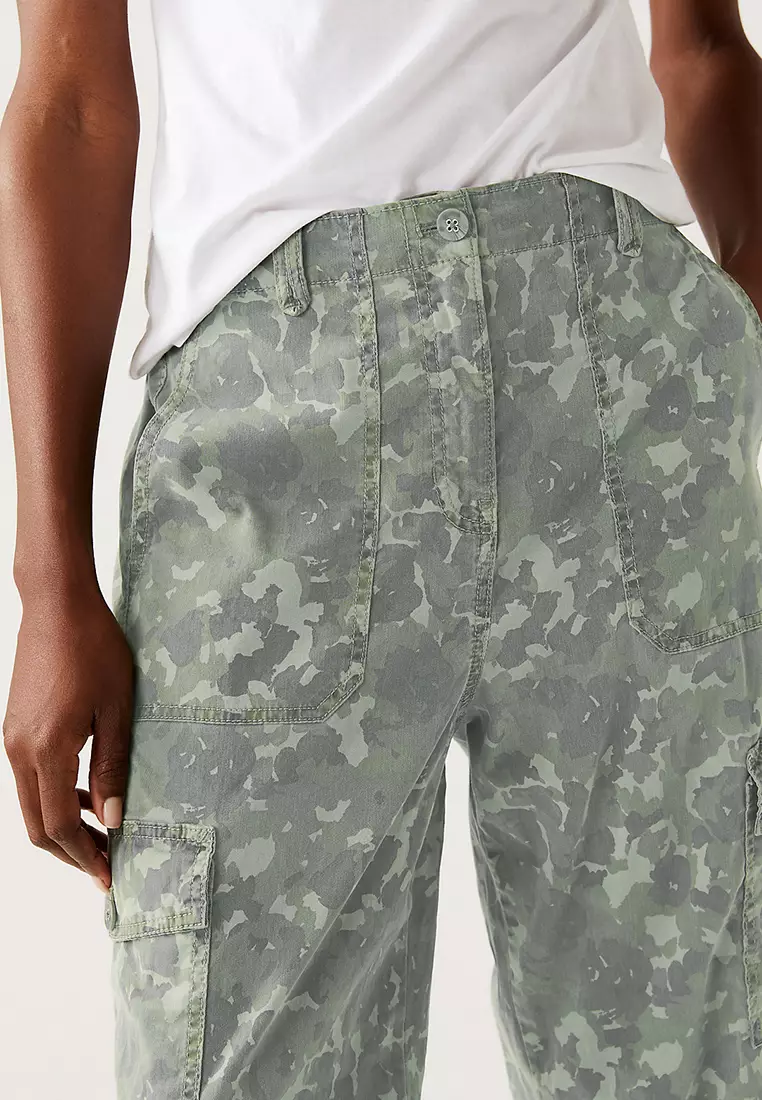 Lyocell Rich Cargo Tea Dyed Trousers